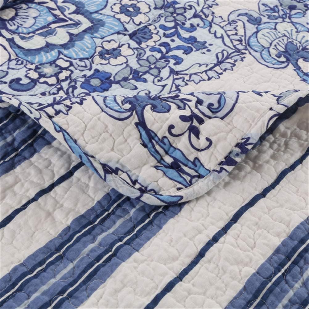 ベッドカバー キルト3点セット エレガント柄 フルサイズ Grey ベッド